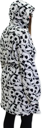 Vista 4 de The Nightmare Before Christmas - Bata de vellón con capucha para adultos Jack Skellington