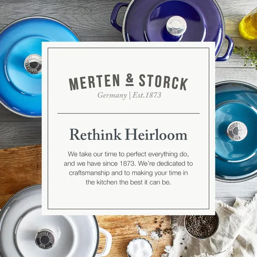 Vista 3 de Merten & Storck - Horno holandés de hierro esmaltado alemán color azul