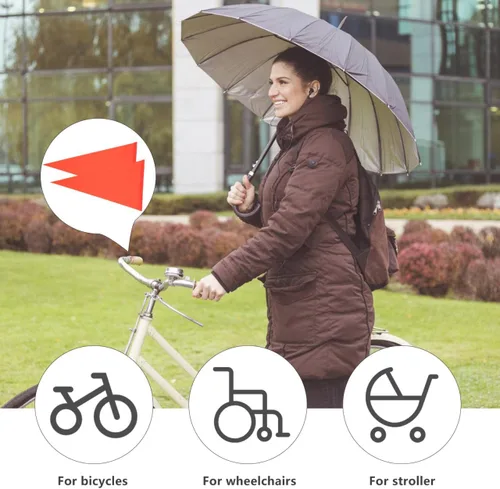 Vista 9 de Operitacx 5 banderas de seguridad para bicicleta sin poste, bandera de repuesto para remolque de bicicleta, bandera de seguridad para bicicletas a