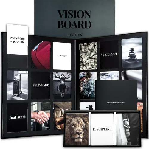 Vista 7 de Libro de tablero de visión para mujeres - Más de 1000 imágenes diversas, citas, ejercicios de autodescubrimiento Kit completo de suministros
