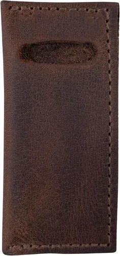 Vista 3 de Hide & Drink, Juego de 4 estuches para púas de dientes, accesorios de cocina, cuero de grano completo, hecho a mano, marrón bourbon