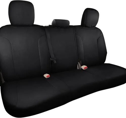 Vista 41 de Coverado Chevy Silverado - Juego completo de fundas de asiento de lona impermeables, apto para Silverado GMC Sierra 2007-2013 y 2019-2025 1500 Negro