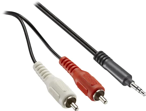 Vista 3 de Insignia - Cable de audio estéreo Mini a RCA de 6' 0.138 in - Negro