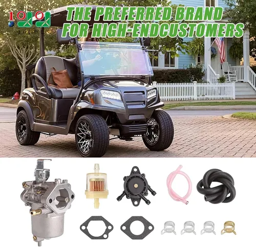 Vista 2 de 10L0L Carburador de golf Kit de bomba de combustible para 1998-UP Club Car DS Precedent Turf Carryall FE290 Kawasaki Motores Carb 101805601