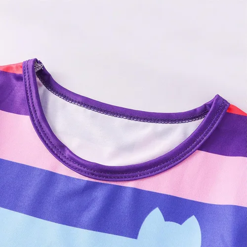 Vista 2 de SHELOVESIT Rainbow Dress for Girls, Dollhouse Game Girls Birthday Tutu Outfit, Rainbow Cat Costume Kids