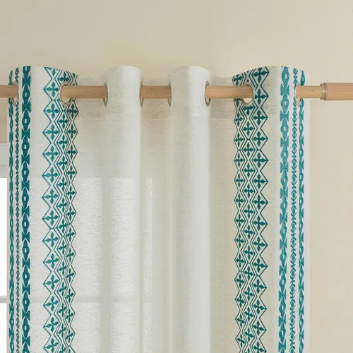 Vista 13 de Cortinas de Lino Natural de 63 Pulgadas de Largo, Juego de 2 Paneles para Sala de Estar y Dormitorio, Cortinas Semitransparentes con Ojales que