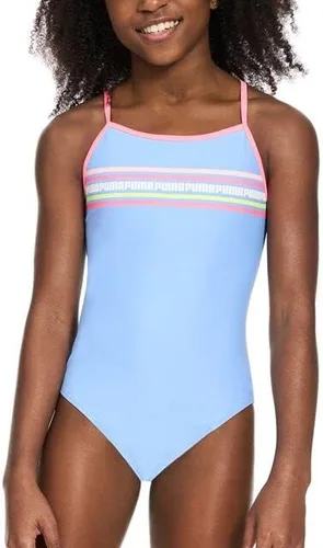 Vista 3 de PUMA Girls' Spaghetti Strap One Piece Swimsuit
