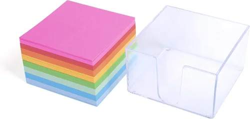 Vista 3 de Mintra Office Bloc de notas (1 paquete, Cubo de notas - Brillante)