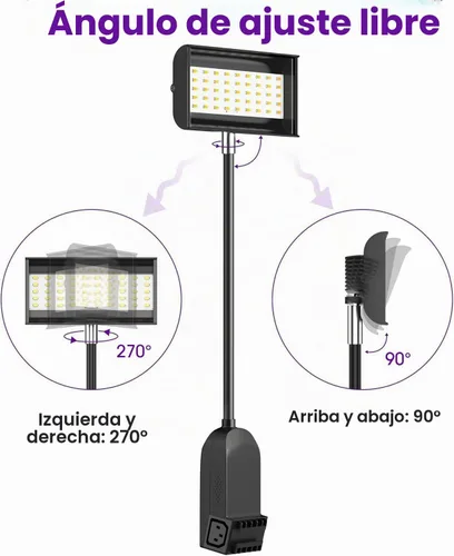Vista 7 de HitLights Luces para ferias comerciales Pantalla LED e iluminación de brazo de exposición, luces de feria conectables incluidas abrazaderas Negro