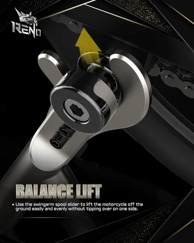 Vista 5 de RENO Bobinas deslizantes de carrete oscilante de 6 mm, soporte de acero inoxidable 304 universal M6, deslizadores de cuadro de motocicleta