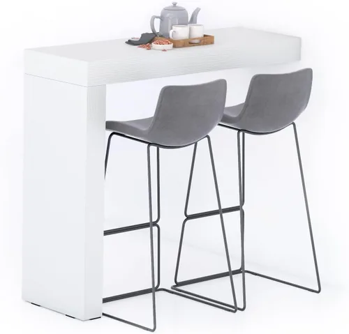 Vista 67 de Mobili Fiver Evolution - Mesa alta de bar de cocina fabricada en Italia Ahorra Espacio, Mesa de altura de mostrador montada en la pared para 1