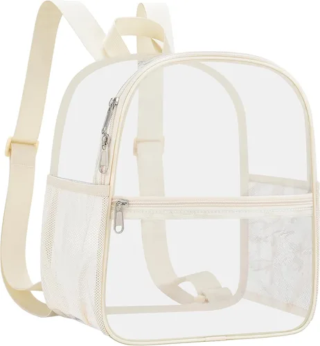 Vista 18 de Mochila deportiva transparente para eventos en estadios de 12 x 12 x 6 pulgadas, pequeña para ventiladores, conciertos, playa, trabajo, viajes