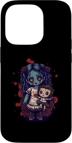 Vista 17 de Scary Goth Doll Holding Teddybear - Funda gótica gótica para iPhone 16
