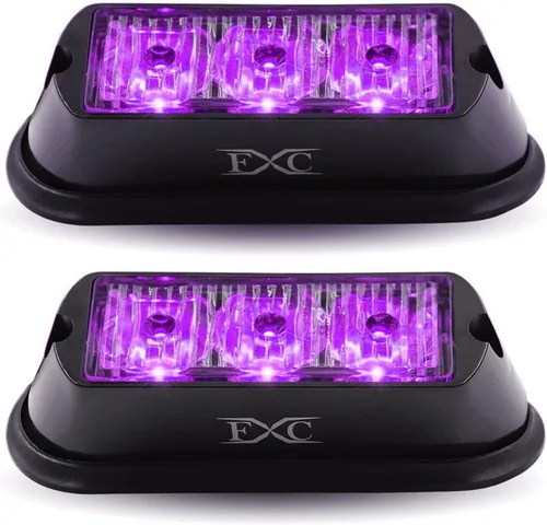 Vista 10 de Purishion - 3 Luces estroboscópicas LED de emergencia, impermeables, color ámbar, 12 diferentes intermitentes para automóvil, SUV, camioneta