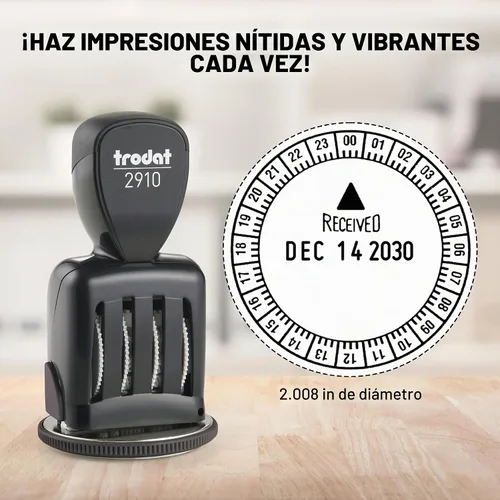 Vista 4 de Trodat Sello clásico de fecha y hora (2910/U24)