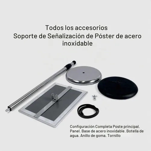 Vista 3 de 2 juegos de soporte de acero inoxidable resistente, altura ajustable de 8.5 x 11 pulgadas, vertical, horizontal, de aluminio, marco abierto, soporte