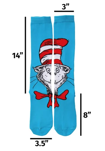 Vista 3 de Calcetas Hasta la Rodilla de El Gato Ensombrerado Multicolor