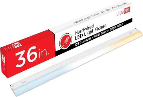 Vista 8 de UltraPro Luces cableadas para debajo del gabinete de 12 pulgadas, 3 ajustes de color, 2700 K/4000 K/5000 K, blanco cálido, blanco frío y luz diurna