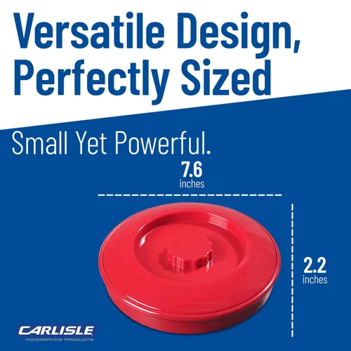 Vista 5 de Carlisle FoodService Products 047005 Servidor de tortilla apilable con tapa, 7-1/4 pulgadas/2 pulgadas, rojo