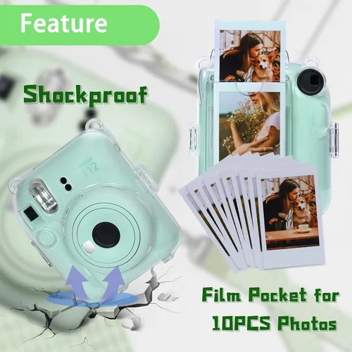Vista 4 de Aenllosi - Funda para cámara Fujifilm Instax Mini 12, transparente