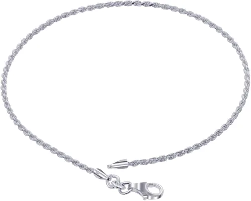Vista 4 de Gem Avenue Tobillera de plata de ley 925 para mujer con un cierre seguro de langosta y cadena de pie de cuerda de 0.069 pulgadas, elige entre