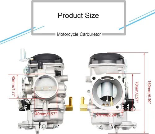 Vista 4 de Repuesto de carburador CV40 para Harley Davidson Sportster 1200 XLH1200 Sportster 883 XL883 1998-2016 / Softail 1988-2017 / Dyna FXR FXD 1988-2016