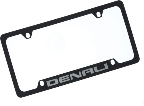 Vista 4 de GMC Denali - Marco para matrícula (2 agujeros/zinc, negro/ancho)