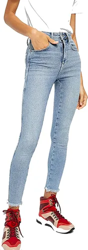 Vista 3 de Free People Dobladillo deshilachado Flaco Jegging Havanna Blue High Rise, Havanna Azul