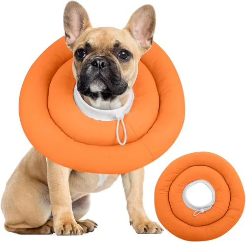 Vista 23 de IDOMIK - Collar de recuperación para perros, cono suave impermeable para perros después de la cirugía Comfy Protective Elizabethan Collar