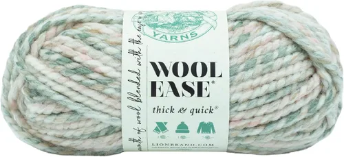 Vista 88 de Lion Brand Yarn - Ovillo de lana Wool-Ease Thick & Quick color fuerza aérea Super Bulky Wool Acrylic Blend Fiber for Soft Hats, Sweaters, Chunky