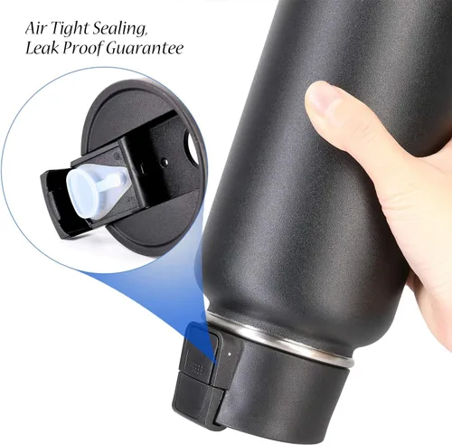 Vista 6 de Tapa abatible automática para Hydro Flask Tapa abatible de boca ancha de repuesto para Hydro Flask de 12, 16. 18, 32, 40, 64 onzas, tapas