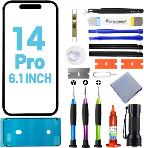 Vista 7 de Reemplazo de pantalla para iPhone 14 Plus, reemplazo de vidrio compatible con iPhone 14 Plus de 6.7 pulgadas, kit de reparación de pantalla
