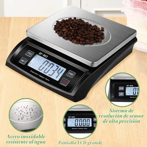 Vista 3 de Copkim Báscula de cocina digital grande de 66 libras, 30kg, color negro