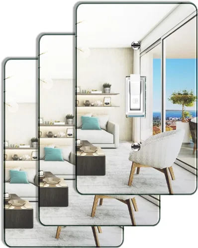 Vista 21 de 1 Pieza Placas de Interruptor de Luz con Espejo, Cubiertas de Salida de Acrílico, Placas de Pared Duraderas, Placas de Interruptor con Espejo