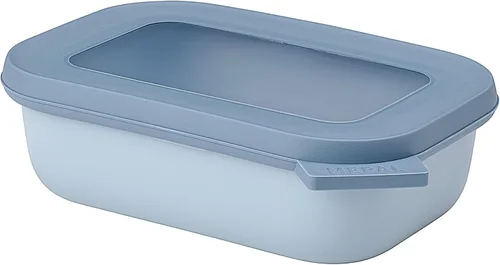 Vista 7 de Mepal Cirqula - Recipiente circular rectangular para almacenar y servir alimentos de 67.6 fl oz / 68 onzas con tapas transparentes, perfecto
