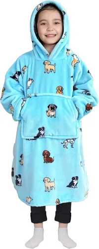 Vista 24 de Waitu - Sudadera tipo manta, para regalar a hombre o mujer, muy cálida y acogedora, gigantesca, con capucha, de gruesa franela, con mangas y un Negro