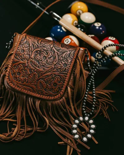 Vista 3 de Montana West Bolso bandolera con flecos estilo occidental para mujer