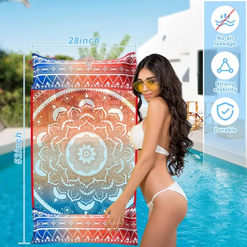 Vista 6 de Silla flotante de piscina, paquete de 2 flotadores de piscina para adultos, 4 en 1, flotadores multiusos para piscina, juguetes flotadores