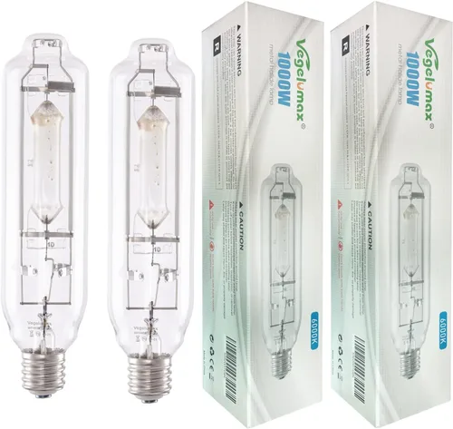 Vista 9 de MH - Bombilla de halogenuros metálicos HID de 400 W con espectro azul y violeta mejorado de alto PAR para horticultura de interior, crecimiento