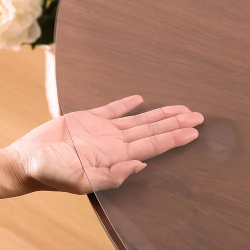 Vista 10 de Protector de Mesa Transparente Rectangular de 12x24 Pulgadas, 1.5mm de Grosor, Protector de Mesa de Plástico Transparente Impermeable, Antiarañazos