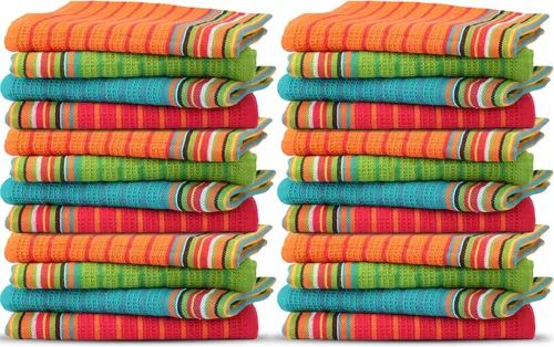 Vista 11 de THREAD SPREAD - Toallas de cocina 100% algodón, toallas de salsa, juego de 4 (16x28 pulgadas), paño de cocina multiusos para secar, restaurante