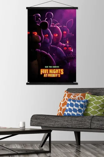 Vista 2 de Trends International Five Nights at Freddy's Movie - Póster de pared de una hoja, 22.37 x 34.00 pulgadas, impresión premium y colgador negro