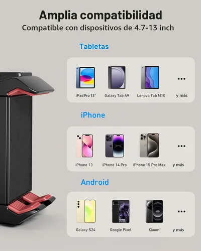 Vista 4 de KraftGeek Soporte para teléfono iPad para trípode, soporte para teléfono