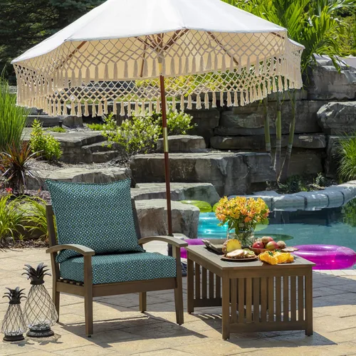 Vista 2 de Arden - Juego de cojines de asiento profundo para exteriores, 22x24, Alana Tile