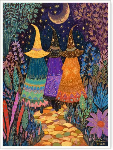 Vista 27 de Bonito arte de pared de gato negro de Halloween, divertido póster de lienzo de luna llena con ojos amarillos y cita de Feliz Halloween