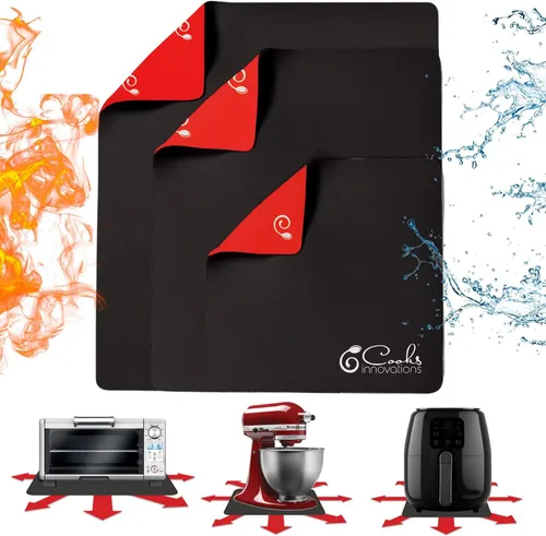 Vista 9 de Cooks Innovations Paquete de 2 tapetes deslizantes resistentes al calor para encimera, almohadilla térmica de 15 x 18 pulgadas para freidora