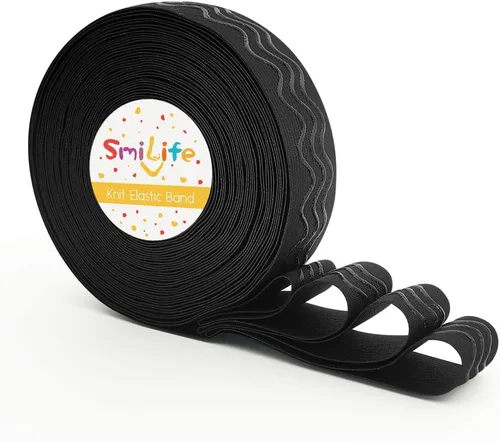 Vista 13 de SmiLife Banda Elástica de Agarre de Silicona para Coser, Beige, 1.05 Pulgadas x 12 Yardas