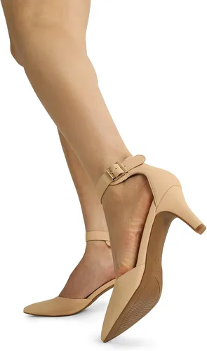 Vista 5 de DREAM PAIRS zapatos puntiagudos de vestir para mujer, de tacón bajo