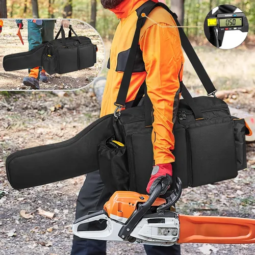 Vista 5 de ORKELS Bolsa de motosierra compatible con EGO, Dewalt, Greenworks motosierras eléctricas inalámbricas de 14, 16 y 18 pulgadas, estuche