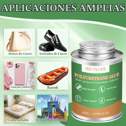 Vista 6 de Adhesivo de poliuretano, pegamento de poliuretano multiusos de 120 ml, súper pegamento para PU, PVC, TPU, ABS, etc, alta resistencia, impermeable